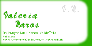 valeria maros business card